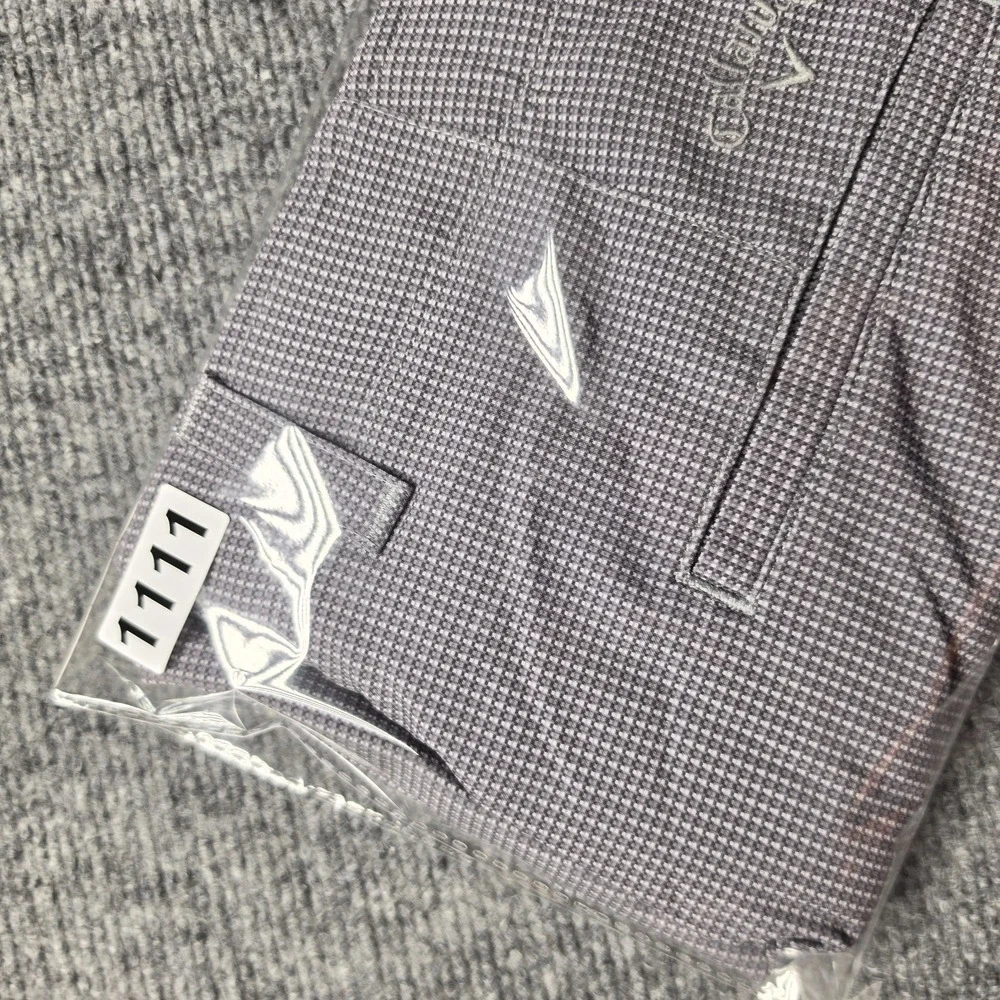 Callaway Performance Golf Shorts Mens 38 Grey Micro Check Grid Stretch Flat Fron